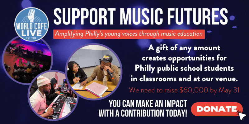 Support Music Futures - Amplifying Philly's young voices through music education. A gift of any amount creates opportunities for Philly public school students in classrooms and at our venue. We need to raise $60,000 by May 31 - you can make an impact with a contribution today! Click to donate.